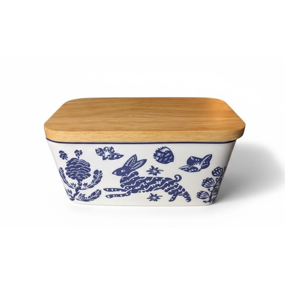 Butter Dish Butter Dish with Lid Patterned Ceramic Butter